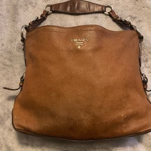 Prada distressed shoulder bag (hobo)